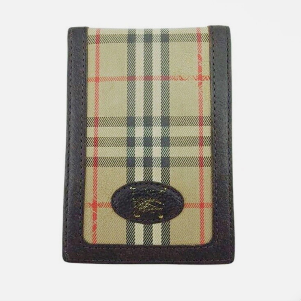 Burberry Canvas Classic Checkered Card ID Wallet Cardholder